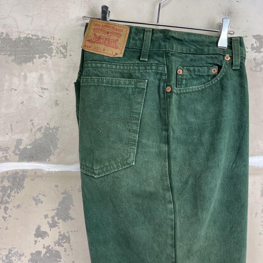 USA製 LEVI’S リーバイス デニム 512 グリーン テーパード