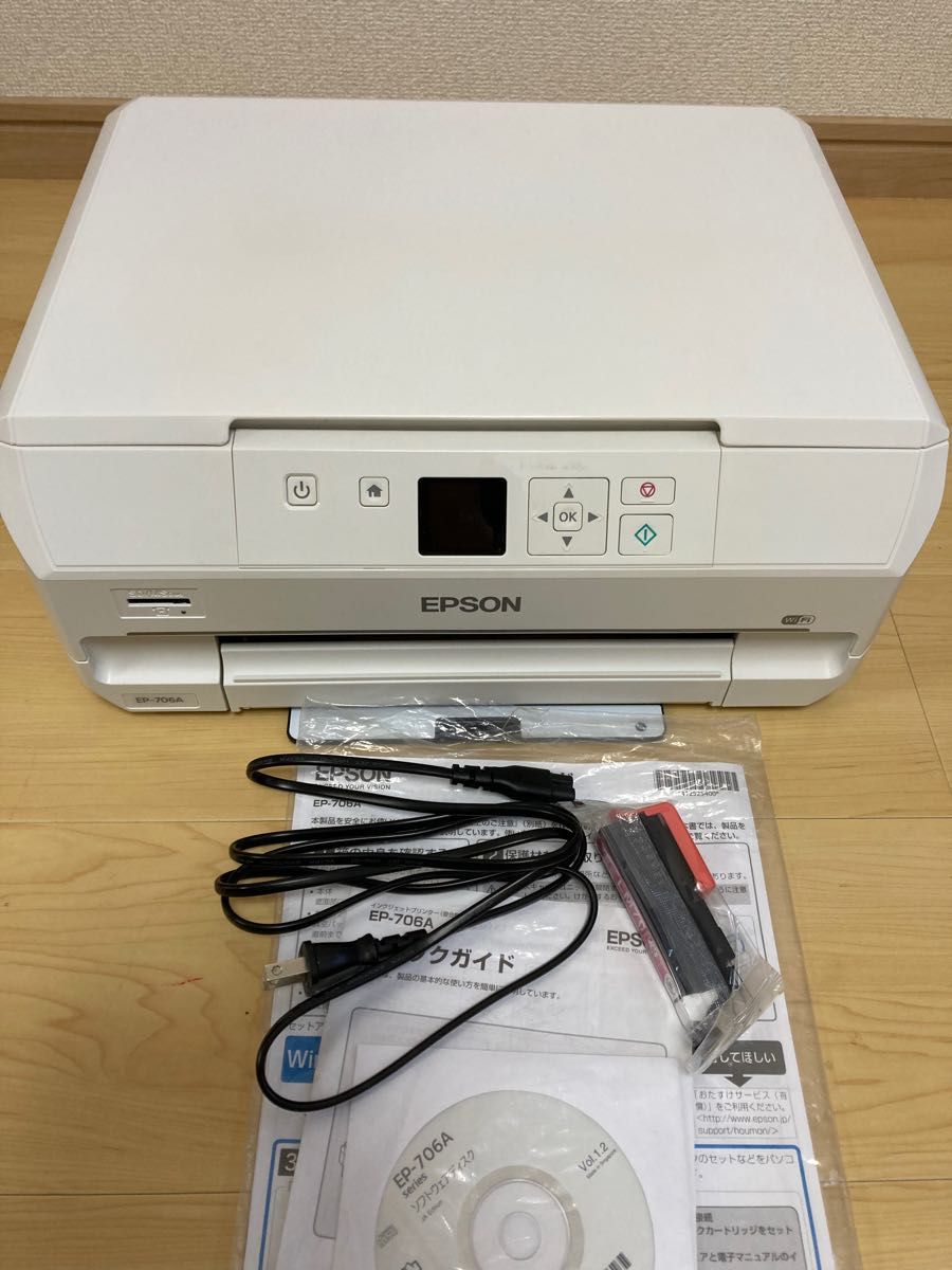 EPSON EP-706A プリンター本体 ジャンク扱い 未使用互換インク付