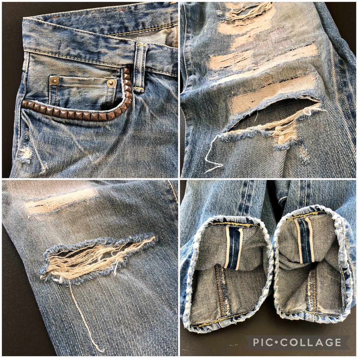 スキャブ クラッシュ HYSTERIC GLAMOUR / ダメージ加工 デニム パンツM