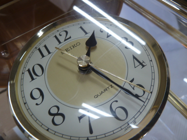 セイコー クォーツ クロック 回転飾り付き SEIKO QZ678B 保管品 置時計 
