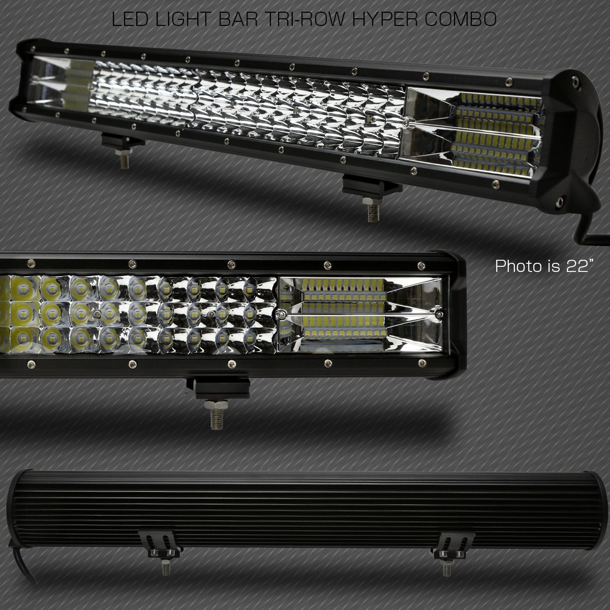 LED ライトバー 58.5cm 324W TRI-ROW ハイパーコンボ 23インチ 16200lm 12V 24V 対応 作業灯 ワークライト P-524_画像4