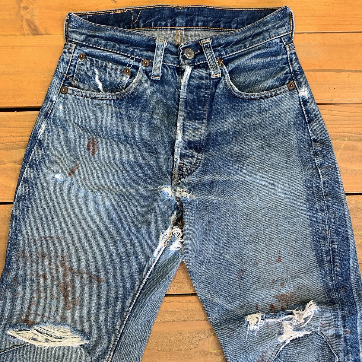 60s levi's 501 bigE デニム ヴィンテージ オリジナル ボロ クラッシュ