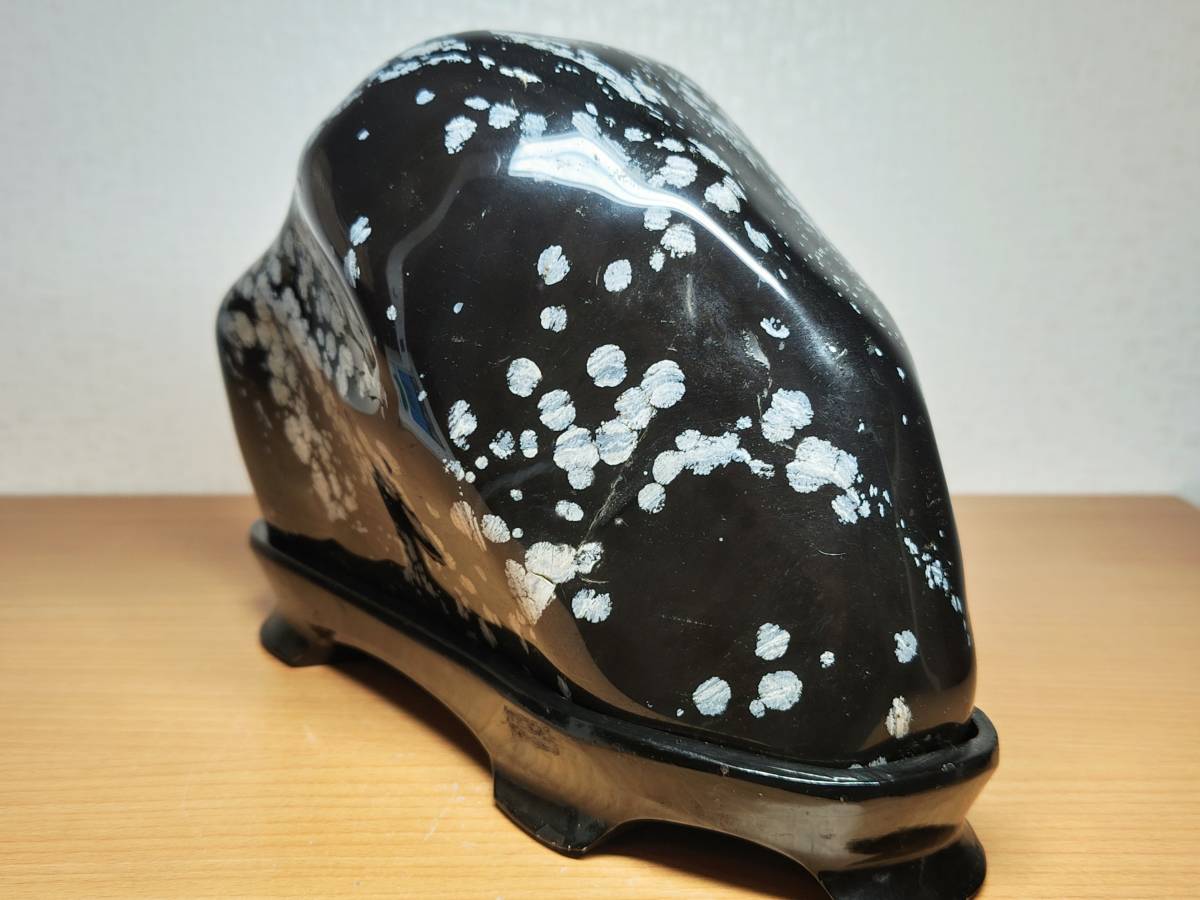 雪花】◇5.8kg◇ スノーフレークオブシディアン 黒曜石 原石 花紋石
