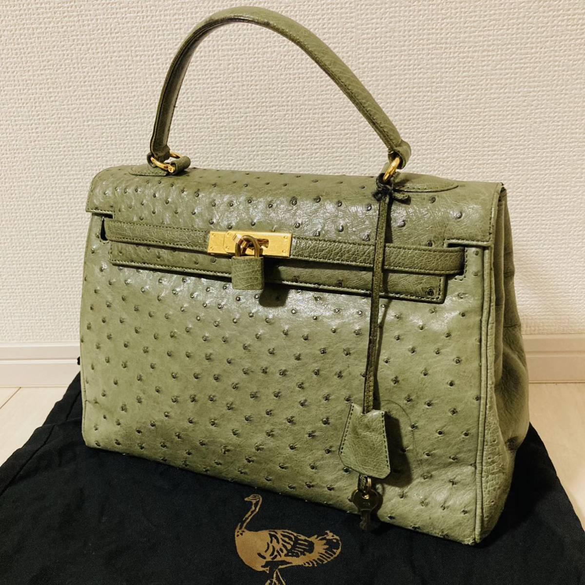 高級素材使用ブランド ☆即決☆ GD金具 GRN グリーン 緑 オリーブ