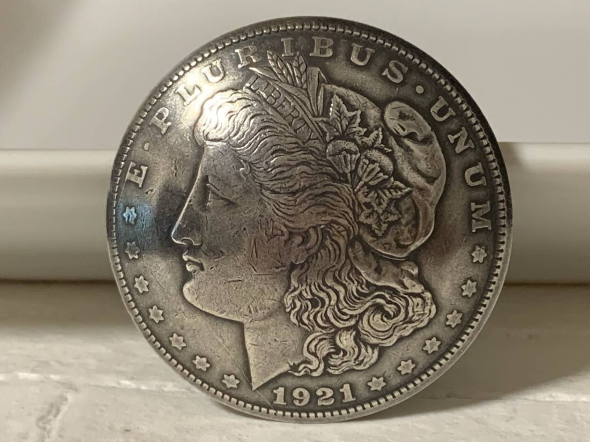 モルガンコンチョ 1921年本物 コインを加工 アウトレット⑦ - その他