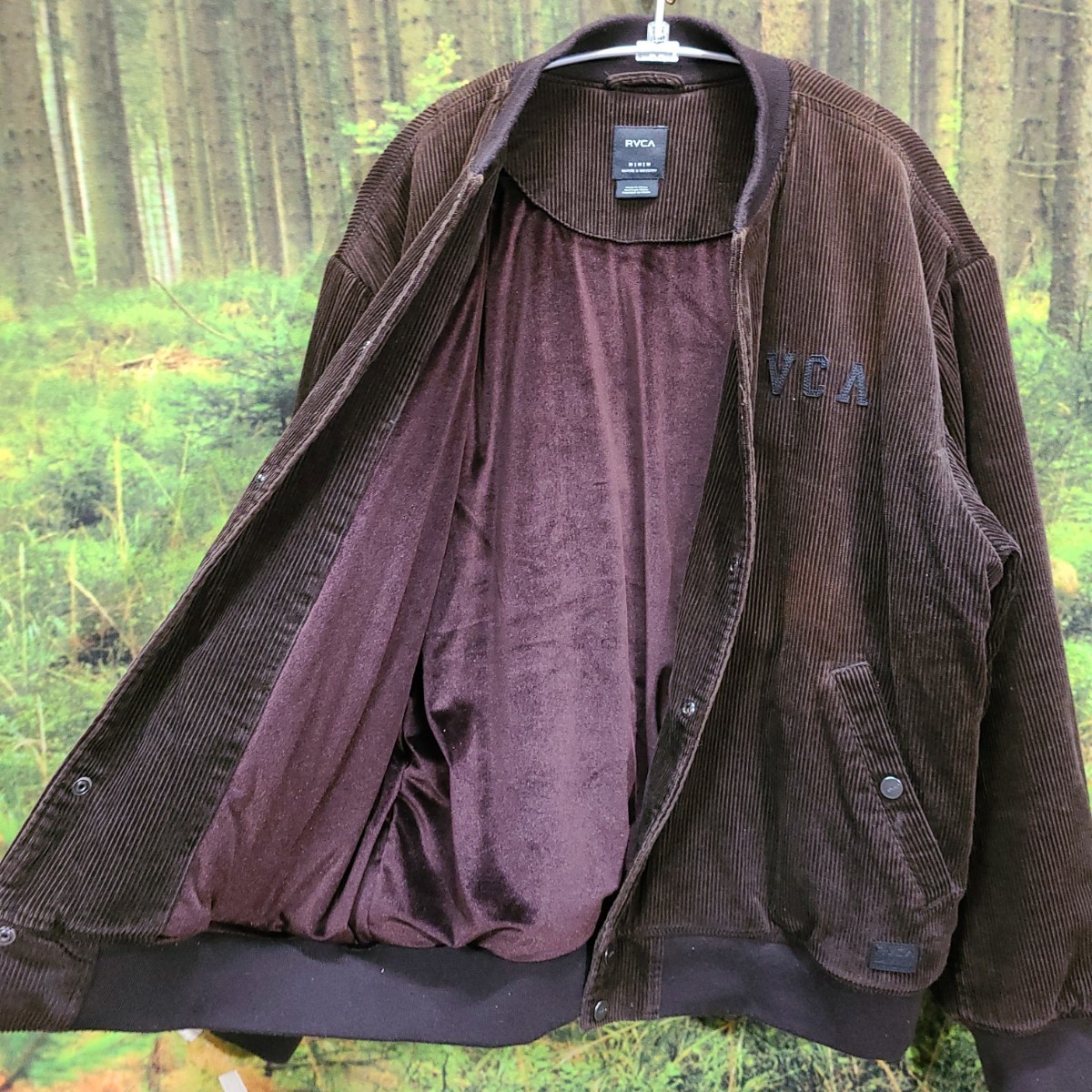 良品 ルーカ RVCA コーデュロイ 中綿 肉厚 ダークブラウン 茶