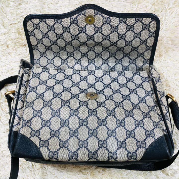 GUCCI グッチ シェリーライン ショルダーバッグ GG柄 PVC レザー www