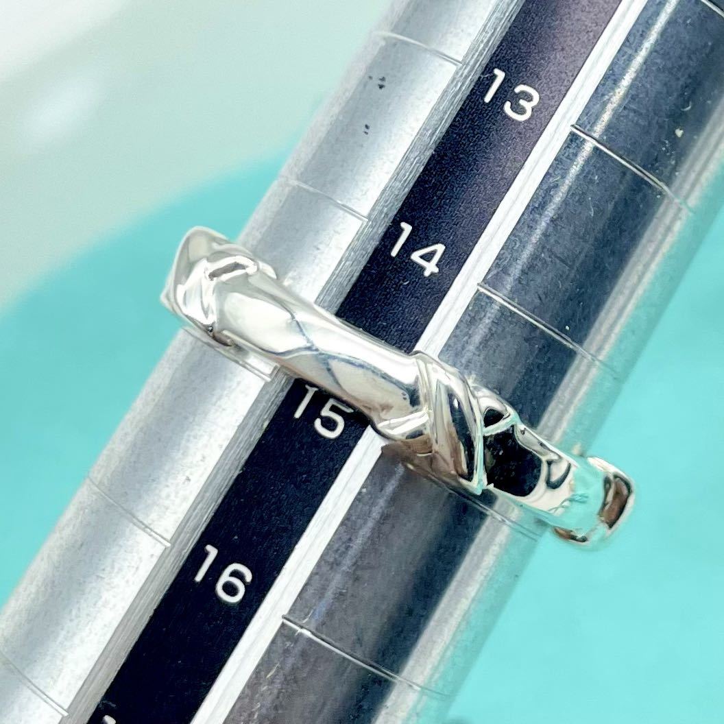 【廃盤】ティファニー TIFFANY&Co. クロス シルバー シルバー リング 14.5号 925 指輪 5クロス シグネチャー
