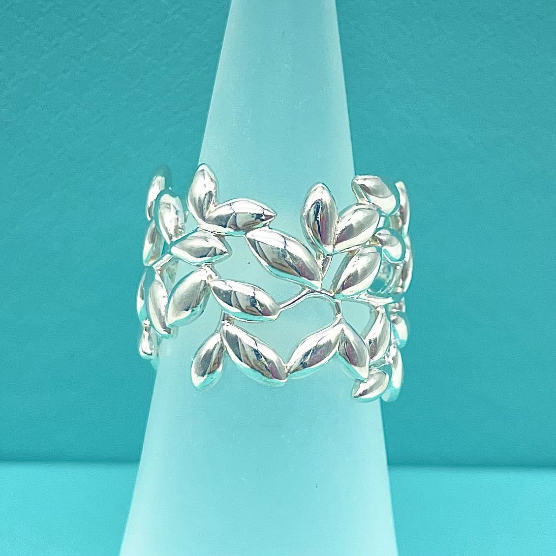 美品】ティファニー TIFFANY&Co. オリーブリーフ シルバー リング 10号