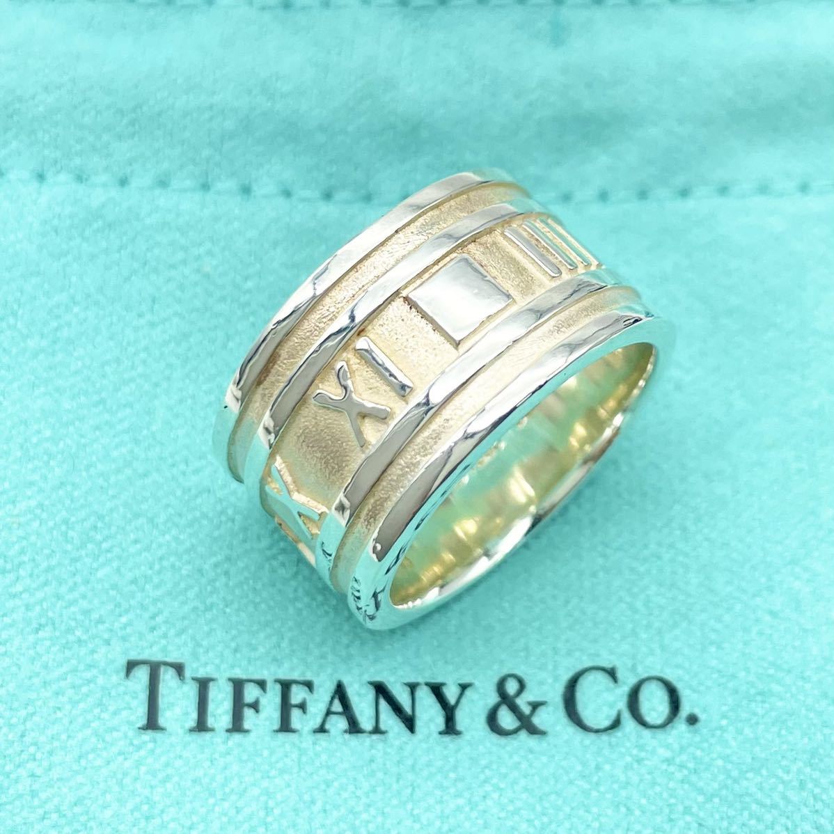 廃盤】ティファニー TIFFANY&Co. アトラス ワイド シルバー リング 15