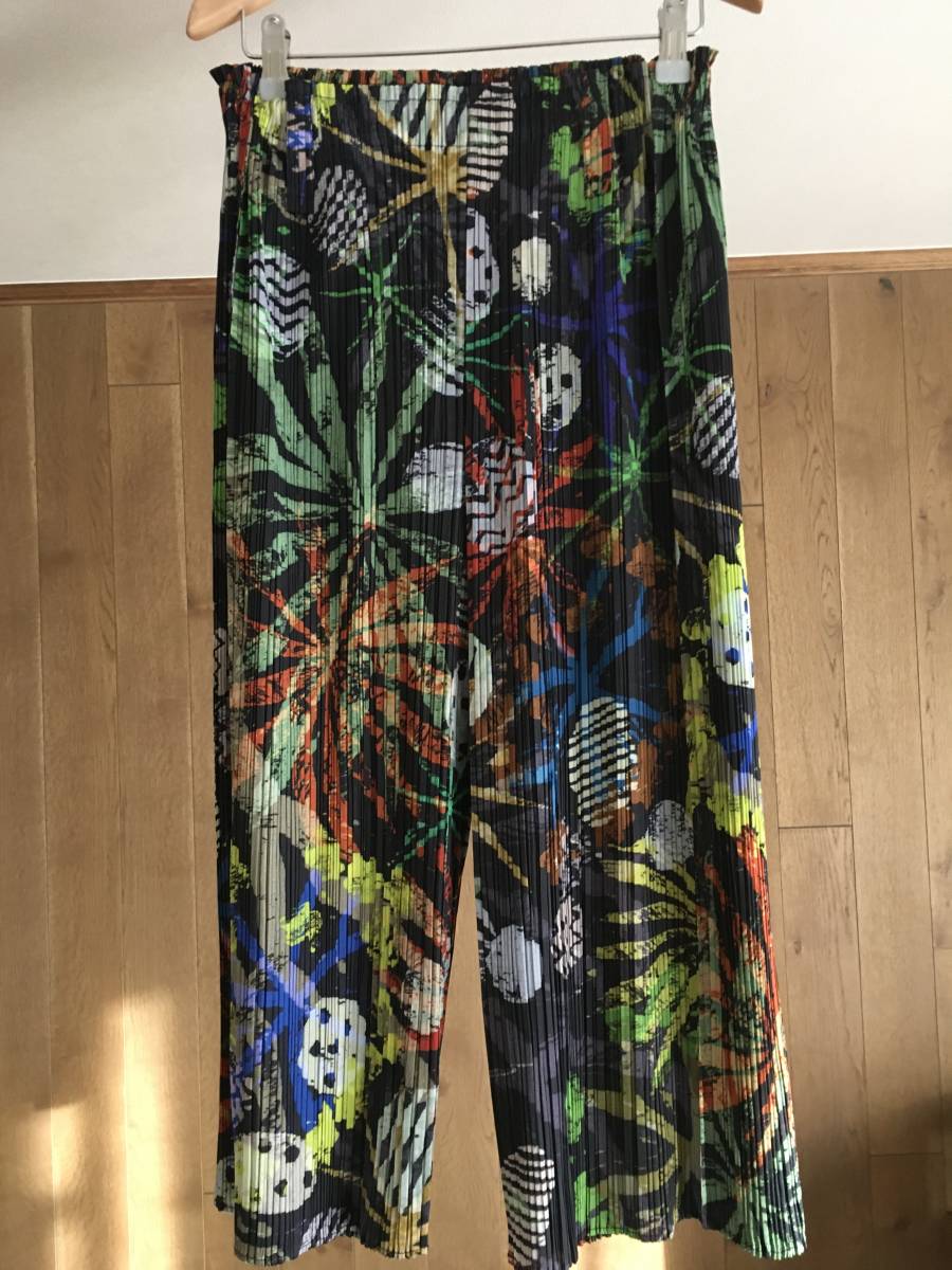 美品 PLEATS PLEASE モザイク柄 ワイドパンツ | www.ametzagana.com