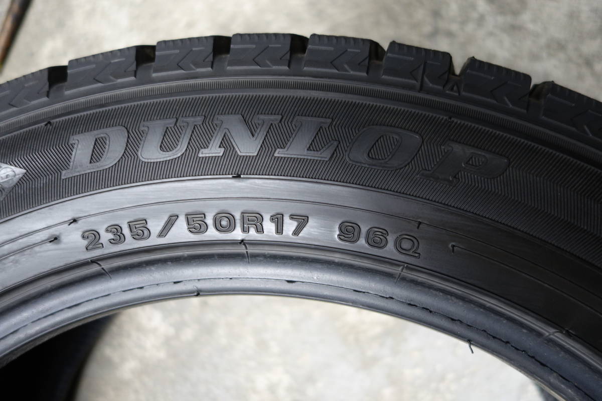 ９分山　 2018年製　スタットレス 235/50R17 ダンロップ WINTERMAXX WM02 ４本 U-188_画像6