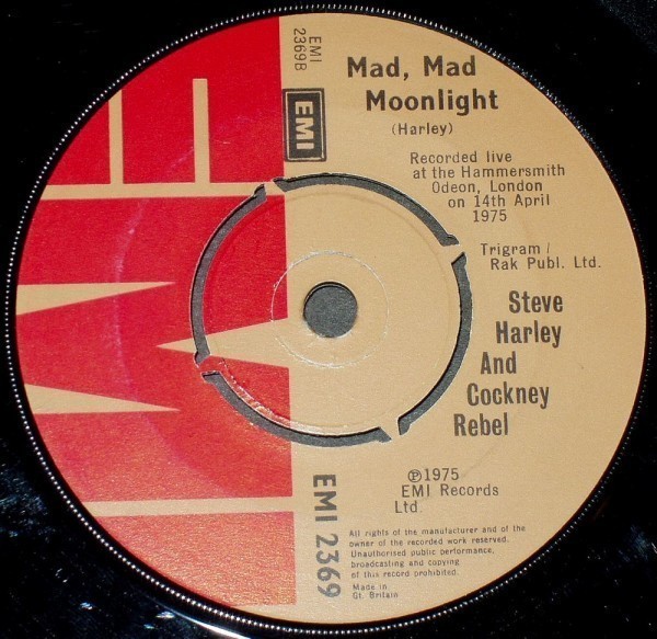 COCKNEY REBEL Black or White / Mad Mad Moonlight UK盤シングル_画像3