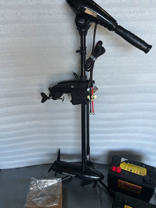 新品未使用!24V-86lbハンドエレキモーター&105Aバッテリー2個付
