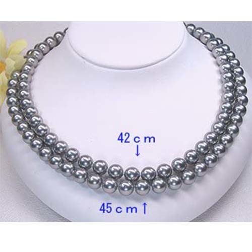  flower .. pearl necklace 8.0mm42cm* gray black type < made in Japan > [ gift wrapping ending ]/6 month birthstone pearl 