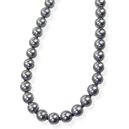  flower .. pearl necklace 8.0mm42cm* gray black type < made in Japan > [ gift wrapping ending ]/6 month birthstone pearl 