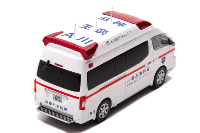 CAR-NEL 1/43 日産 パラメディック 2018 神奈川県 川崎市消防局 高規格救急車 (CN431801)_画像4