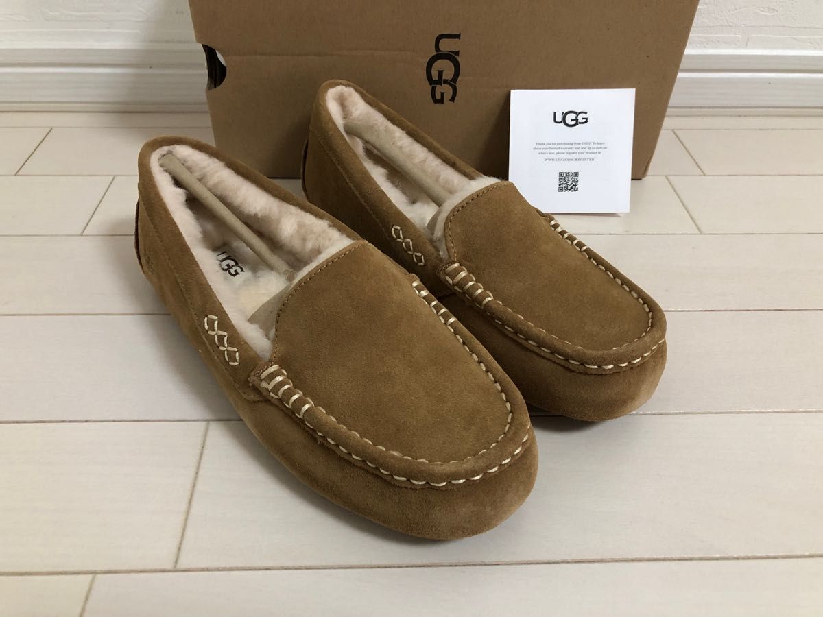 新品未使用】25.0 UGG アンスレー モカシン チェスナット レディース