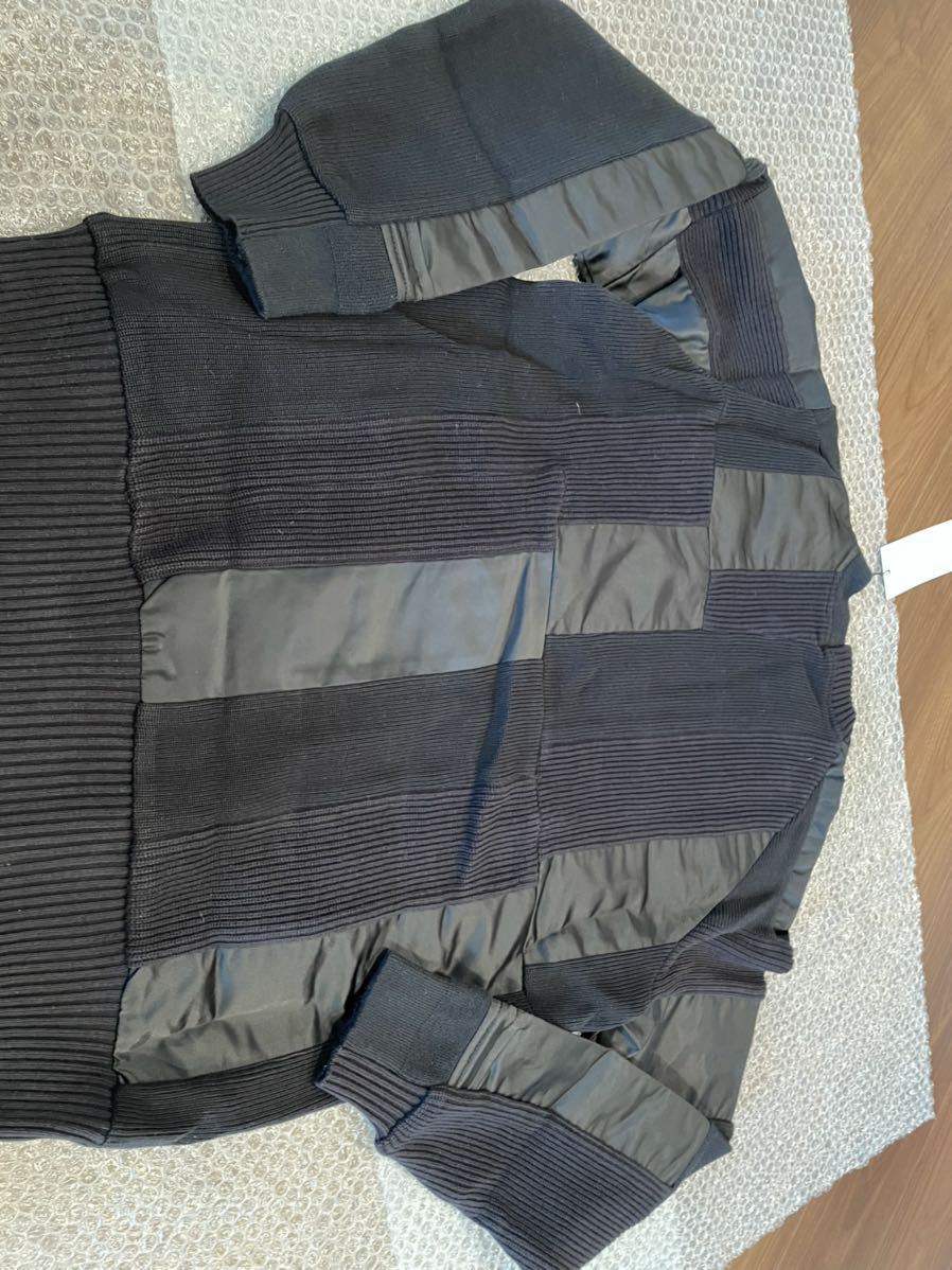 sacai サカイ 21SS ニット切替 ライダース ジャケット サイズ1