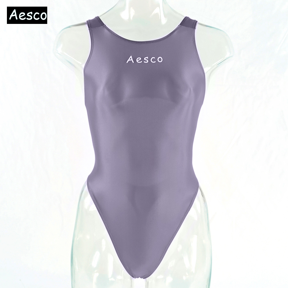 * postage included *JG-5 M size gray Aesco super lustre super .... cosplay high leg T-back Leotard school swimsuit race queen 