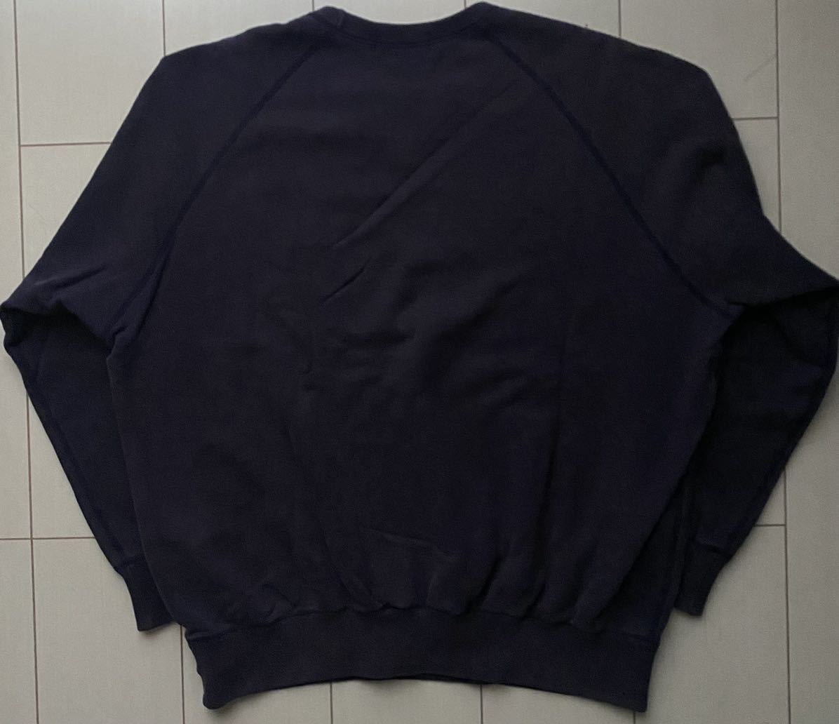 送料無料 美品 90s vintage ビンテージ POLO ラルフローレン ラグラン 前V スウェット スエット NAVY ネイビー 紺 SPORT country rrl 92 XL_画像3