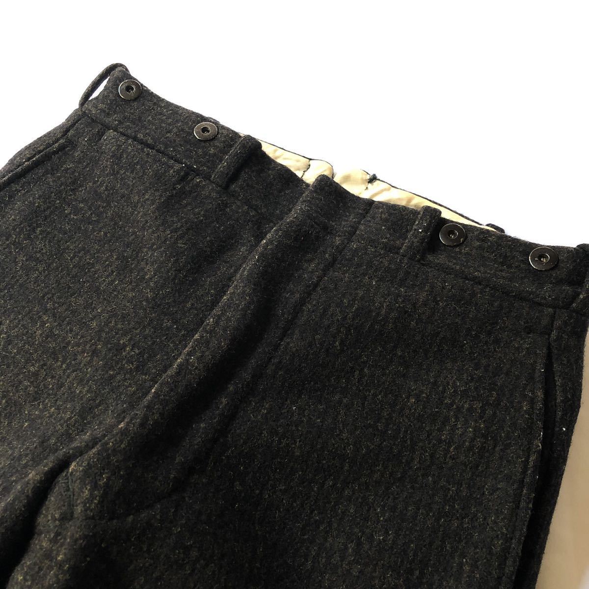 40〜50s Unknown Herringbone Wool Button Fly Work Pants 40年代 50年代 ヘリンボーンウール パンツ ボタンフライ vintage ヴィンテージ_画像2