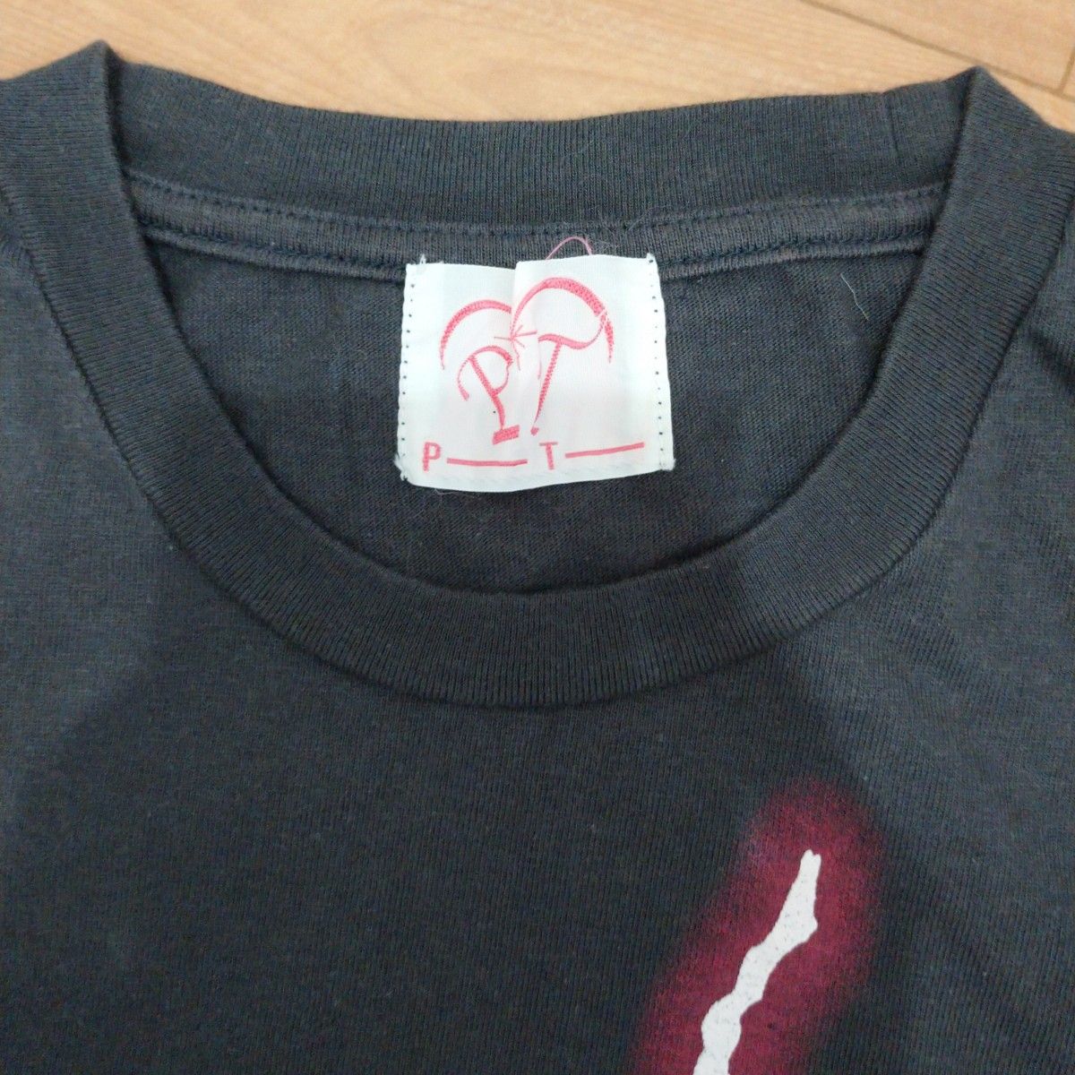 美品　PT 七分袖カットソー Tシャツ グレー　ロック パンク　フリーサイズ