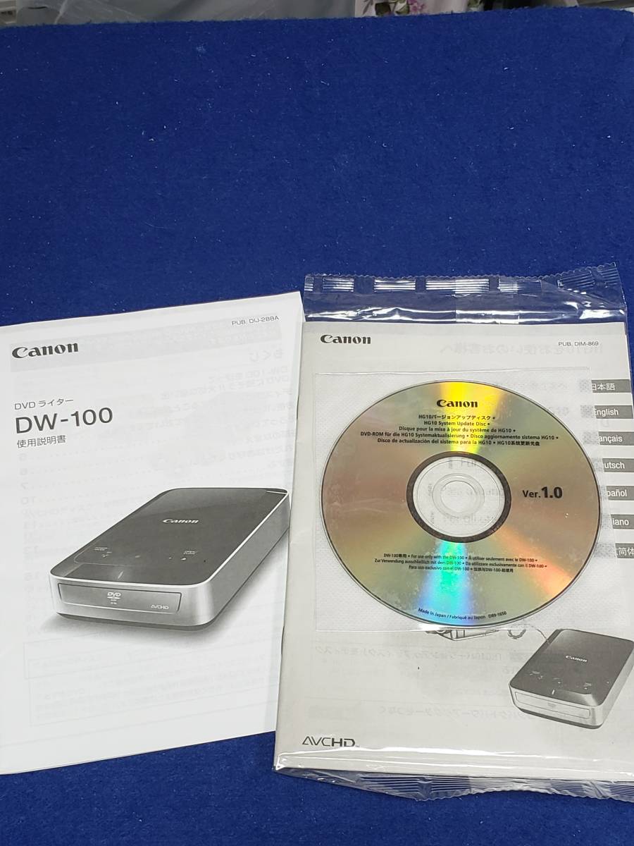  manual only exhibit M4787 CANON Canon DVD lighter DW-100 owner manual . system disk ( unopened ) only. equipment is is not 