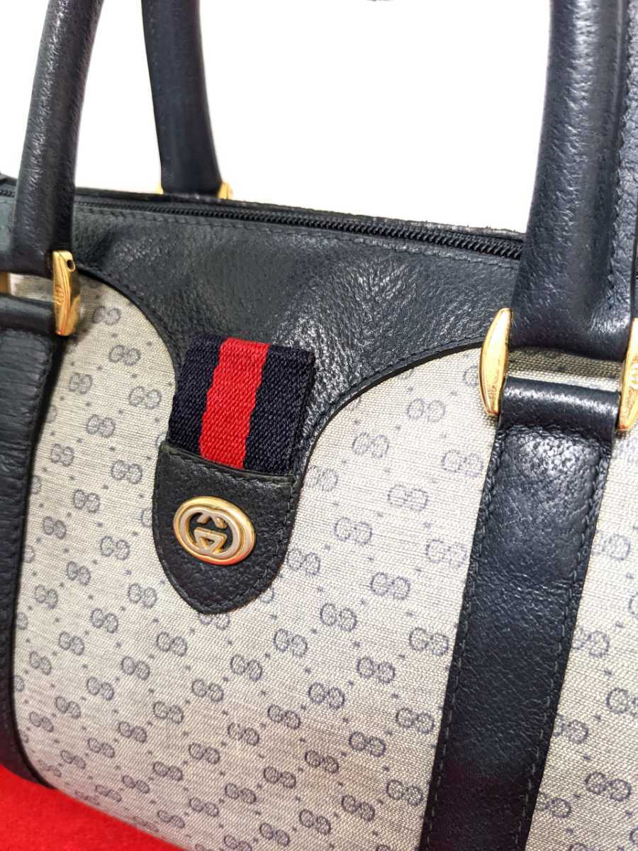 美品 極希少!Gucci シェリーライン ビンテージミニボストンバッグ
