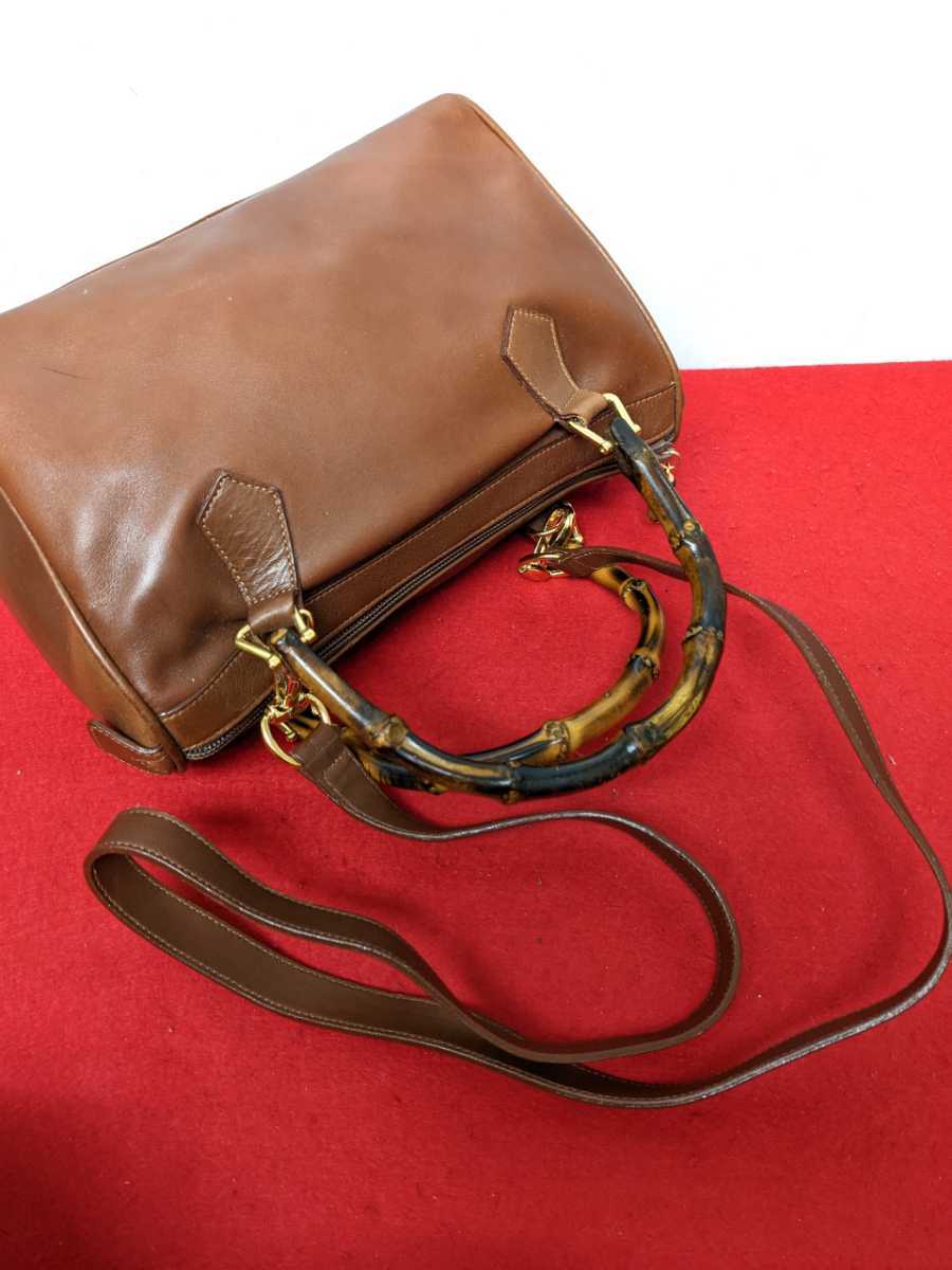美品 極希少!Gucci バンブー2wayミニボストンバッグ ショルダーバッグ