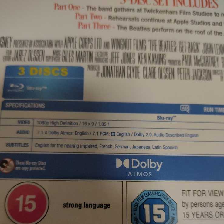 おまけ付 ビートルズ blu-ray get back 本国UK版 日本語字幕