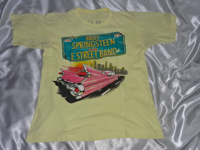 送料185円・H415■ ブルース・スプリングスティーン　Tシャツ　1984-85 日本公演 BORN IN THE USAツアー キャデラック　BRUCE SPRINGSTEEN_画像1