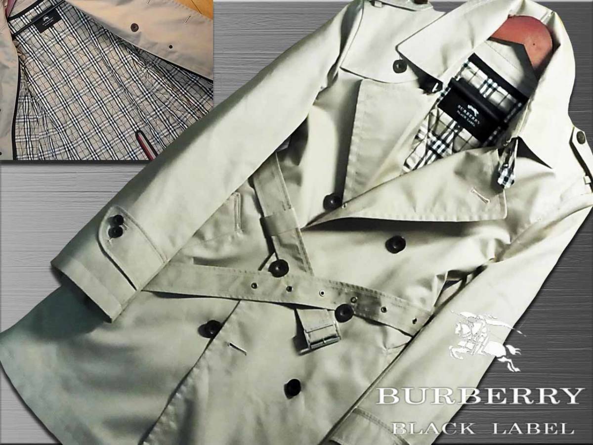 幻の逸品！最高級！Limited Edition！日本製！トレンチコート　ライナー脱着　サイズM▼バーバリーブラックレーベル BURBERRY BLACK LABEL