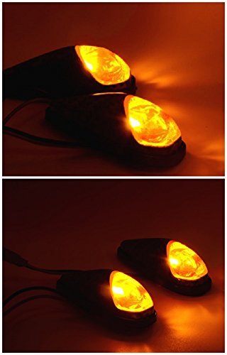 tomtask バイク 用 ウインカー led 貼り付け はりつけ 汎用 カウル 左右 両面テープ 付き (ブラック 4個_画像5