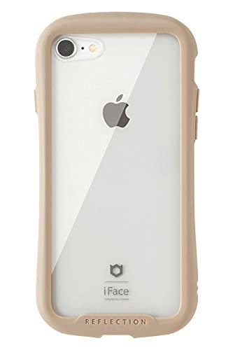 iFace Reflection iPhone SE 2020 第2世代/8/7 ケース クリア 強化ガラス [ベージュ]_画像1