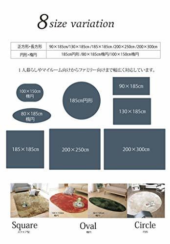 イケヒコ・コーポレーション ラグ カーペット 3畳 無地 シャギー調 選べるカラー ラルジュ グリーン 約200×250cm ホットカーペット対応_画像7