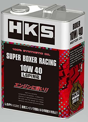 HKS スーパーレーシングオイル SUPER BOXER RACING 10W-40 4L 100%化学合成オイル SN+規格準拠 LSPI対応