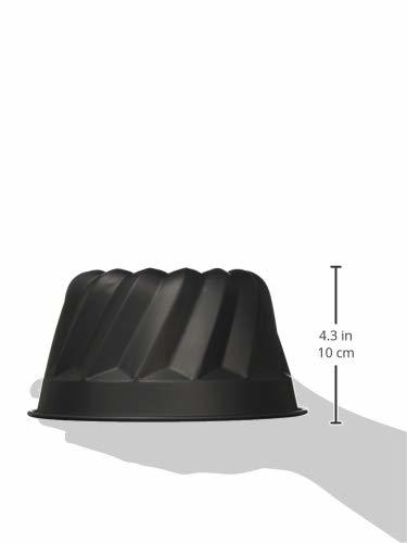 タイガークラウン ケーキ型 黒 176×97mm Blackクグロフ型大 スチール フッ素加工 耐熱250度 5041_画像3
