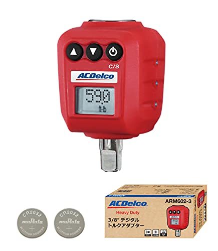 ACDelco 3/8" (9.53mm) デジタルトルクアダプター トルク値8-80Nm 内蔵ブザー及びLED警告灯 ISO67