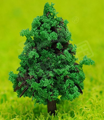 【narunaru】 大きめ 模型用樹木 6センチ 50本セット 模型 Nゲージ ジオラマ パース (緑樹)_画像1