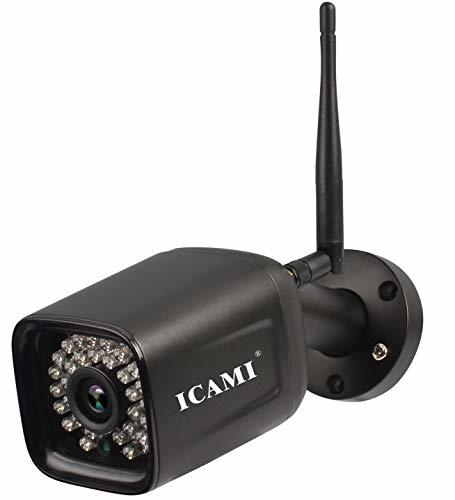 ICAMI 防犯カメラ ワイヤレス HD 1080P WiFi 屋外 無線 SDカード録画 双方向通話 監視カメラ 夜間監視カメラ_画像1
