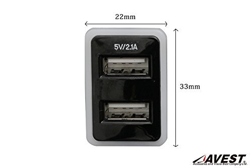 USB 充電 ポート ハイエース200系 4型/5型/6型 他トヨタ車汎用 5V/2.1A急速充電対応 スイッチホール トヨタAタイプ 内装 電装の画像5