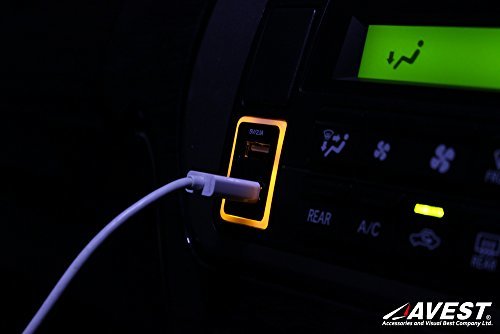 USB 充電 ポート ハイエース200系 4型/5型/6型 他トヨタ車汎用 5V/2.1A急速充電対応 スイッチホール トヨタAタイプ 内装 電装の画像3
