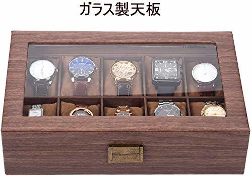 Reodoeer wood grain PU wristwatch storage case wristwatch storage box collection case 10ps.@ for 