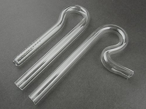 JP 水槽用 クリアガラス ジェット 吸出水 パイプ セット 12/16mm用 ホース/パイプクリーナー 高透明度 ガラス製 給水 排水 アクアリウム
