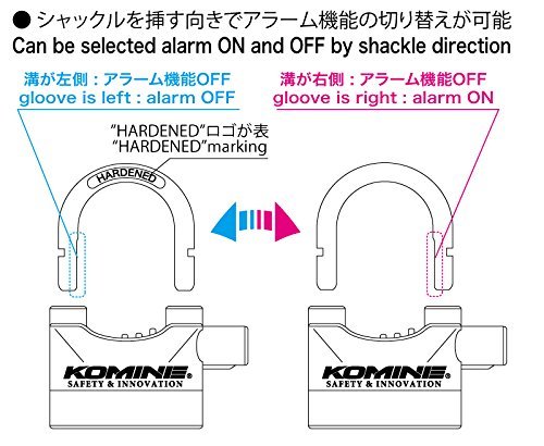 コミネ(KOMINE) バイク用 盗難防止アラームパッドロック LK-120_画像3