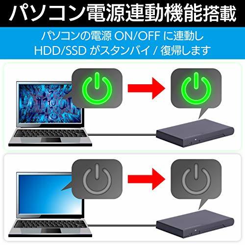 ロジテック HDD SSDケース 2.5インチ USB3.2 Gen1 HDDコピーソフト付 ブラック LGB-PBSU3S_画像6