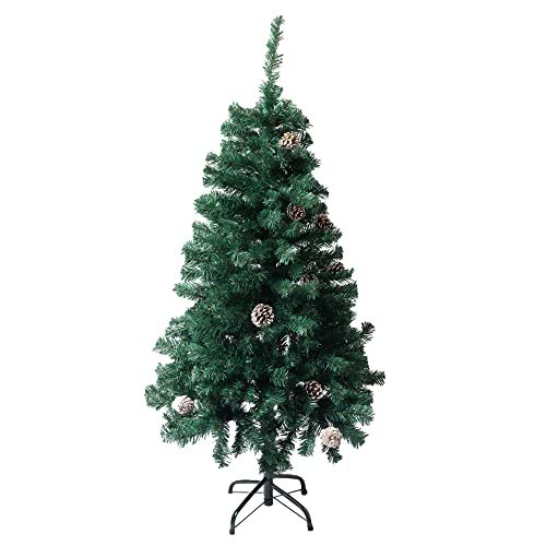 クリスマスツリー 120cm 『100種類から選んだ本物のツリー』 クリスマス ツリー まつぼっくり 松かさ コンパクト収納可能 (グリーン