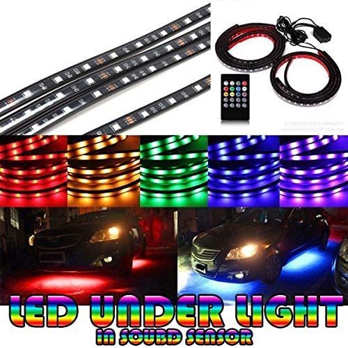 Wellvie 車 アンダーネオンLED ライト ミュージックリンク サウンドセンサー 音に反応 RGB LED/音楽/同期/テープライト（120cm/150cm_画像1