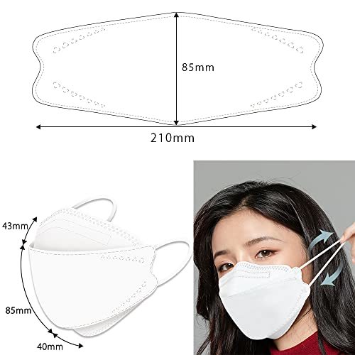 3D立体 マスク 個包装 50枚入 4層構造 使い捨て 不織布 マスク ウイルス飛沫対策 日本の品質 大人用 通気快適の画像7